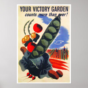 Póster Jardín de la Victoria de la Segunda Guerra Mundial