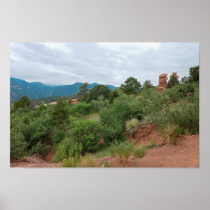 Póster Jardín de las montañas y colinas de los dioses