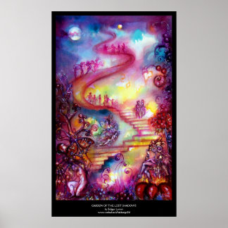 PÓSTER JARDÍN DE LAS SOMBRAS PERDIDAS - ESCALONES MÍSTICA