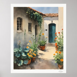 Póster Jardín de Lona del Patio de Flores, Jardín de la P