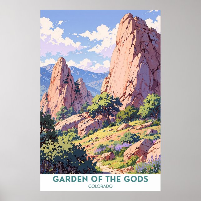 Póster Jardín de los dioses, Colorado (Frente)