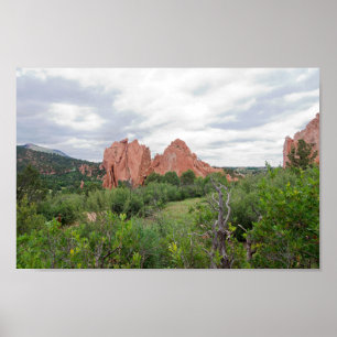 Póster Jardín de los dioses Monolito y Llanuras