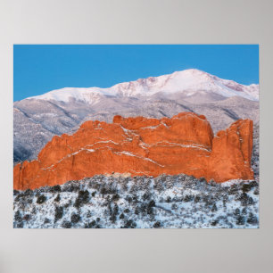 Póster Jardín de los Dioses Pikes P[eak, Colorado