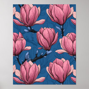 Póster Jardín de Magnolia