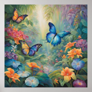 Póster Jardín de mariposas irlandesas