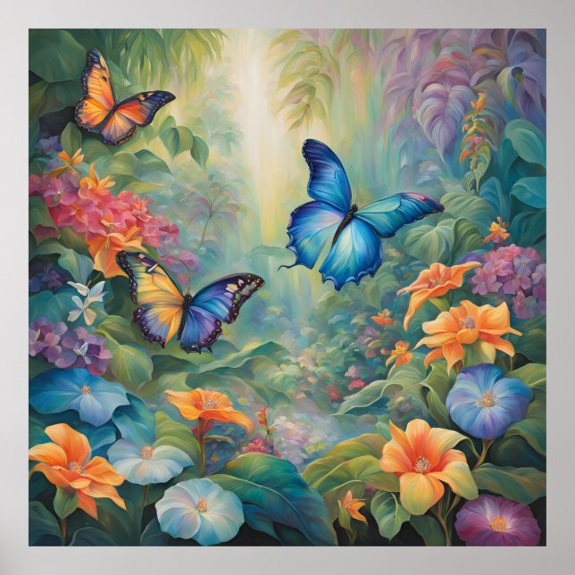 Póster Jardín de mariposas irlandesas (Frente)