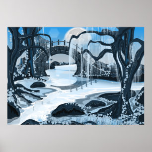 Póster Jardín de Medición Japonés