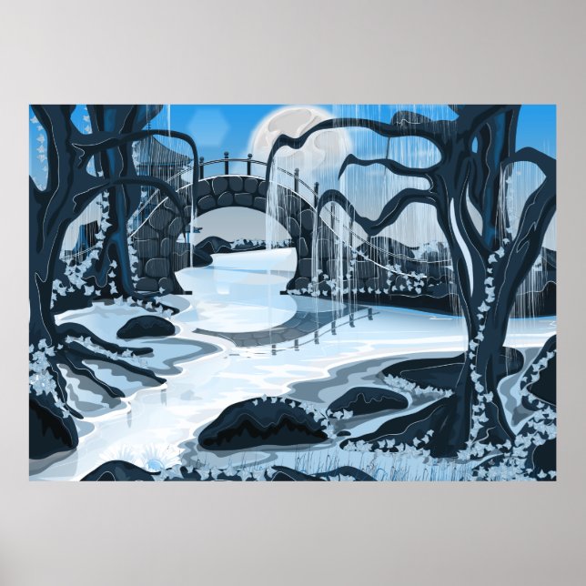 Póster Jardín de Medición Japonés (Frente)