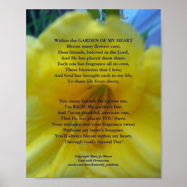 Póster Jardín de mi corazón Poster diurna (Frente)