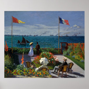 Póster Jardín de Monet en la pintura de Sainte-Adresse