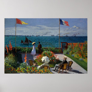 Póster Jardín de Monet en la pintura de Sainte-Adresse