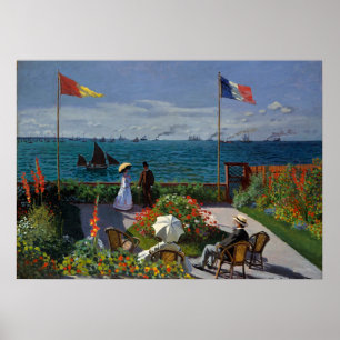 Póster Jardín de Monet en la pintura de Sainte-Adresse