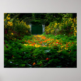 Póster Jardín de Monet, Giverny, Francia en otoño