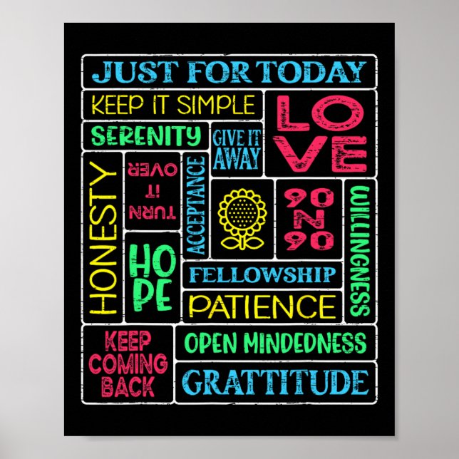 Póster Jardín de Narcóticos Anónimos Espirituales (Frente)