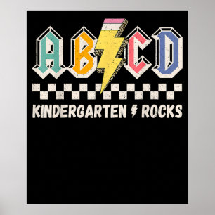 Póster Jardín de niños de ABCD Rocks Lápiz Lightning Prof