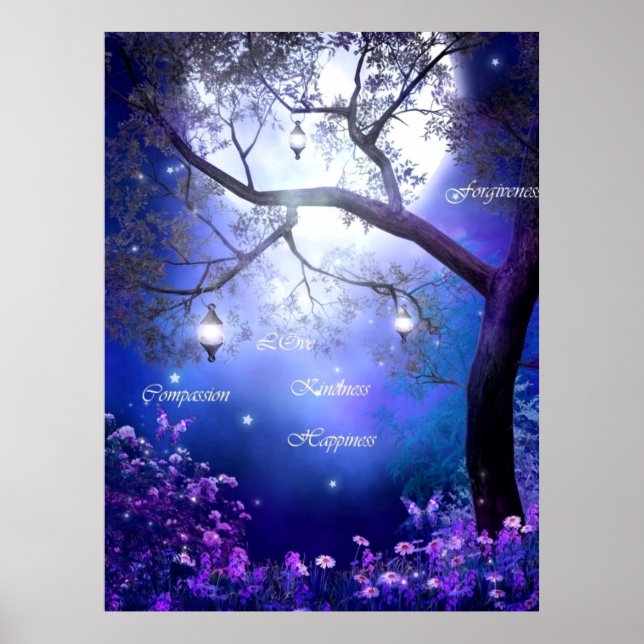 Póster Jardín de palabras susurrando por amor sanador (Frente)
