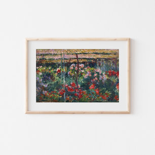 Póster Jardín de Peonías Claude Monet
