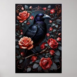 Póster Jardín de Rosa de Raven Negro
