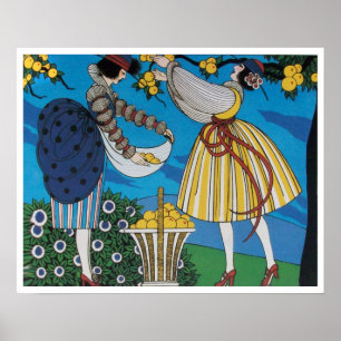 PÓSTER JARDÍN DE VERANO / DISEÑADOR DE CÓSTULOS DE MODA