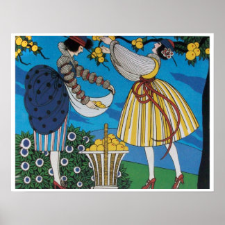 PÓSTER JARDÍN DE VERANO / DISEÑADOR DE CÓSTULOS DE MODA