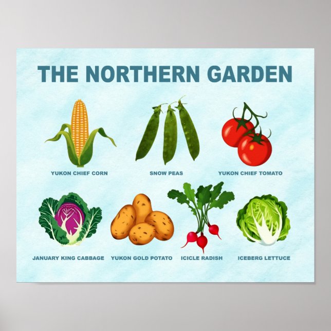 Póster Jardín de verduras del norte (Frente)