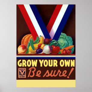 Póster Jardín de victoria -- Crezca sus los propios