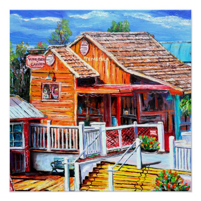 Póster Jardín de Vinos y Cervezas Temecula Ca. (Anverso)