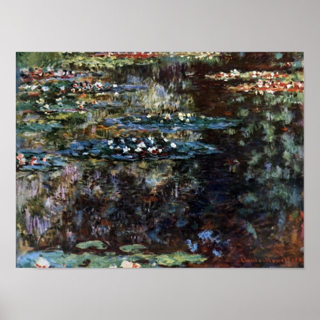 Póster Jardín del agua en Giverny, Francia, por Claude Mo (Frente)