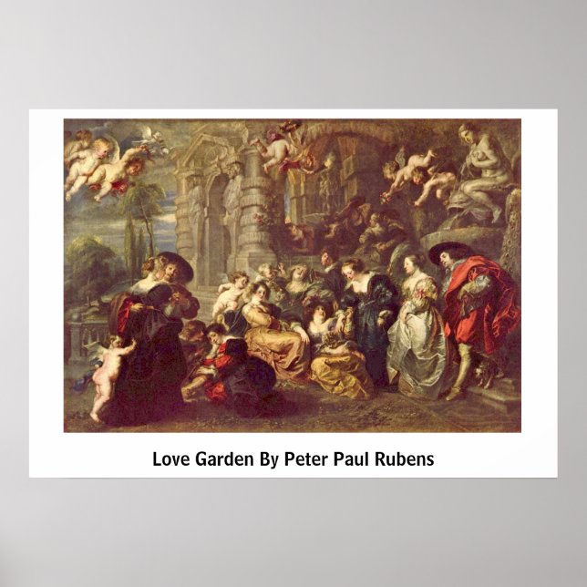 Póster Jardín Del Amor Por Peter Paul Rubens (Frente)