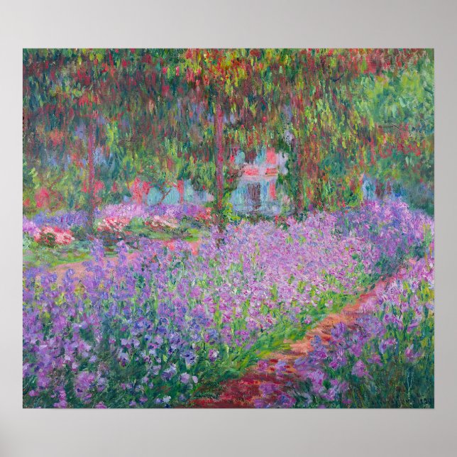 Póster Jardín del artista en Giverny por Claude Monet (Frente)