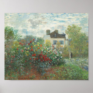 Póster Jardín del artista en Monet Argenteuil