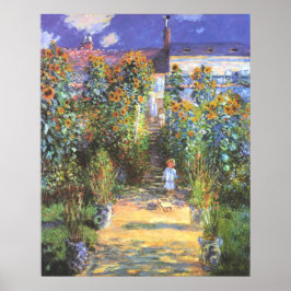 Póster Jardín del artista en Vetheuil - Claude Monet