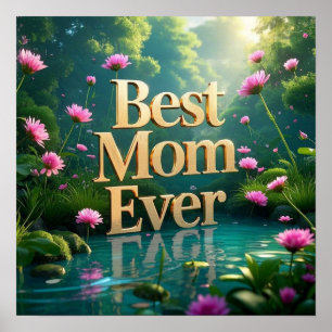 Póster Jardín del bosque para el Día de la Madre