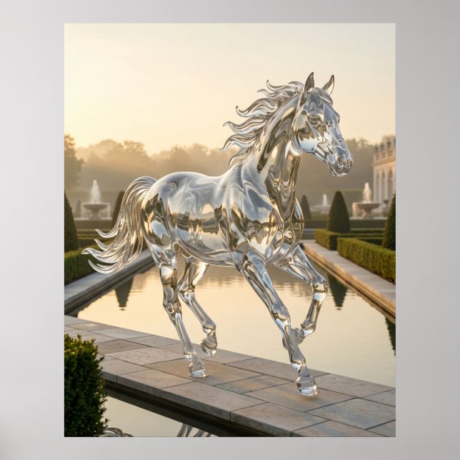 Póster Jardín del Caballo de Vidrio Amanecer (Frente)