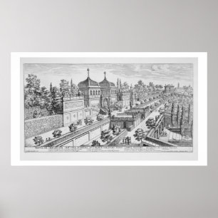 Póster Jardín del duque de Parma en la colina del Palatin