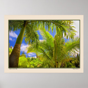 Póster Jardín del Edén - Palmas - Maui Hawaii