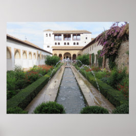 Póster Jardín del Generalife, Alhambra, España - Poster