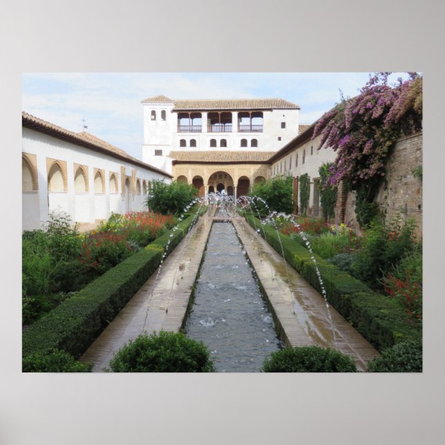 Póster Jardín del Generalife, Alhambra, España - Poster (Frente)
