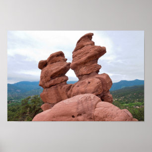 Póster Jardín del monumento de los dioses y montañas