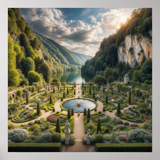 Póster Jardín del río Serene - Majestad de la Naturaleza 
