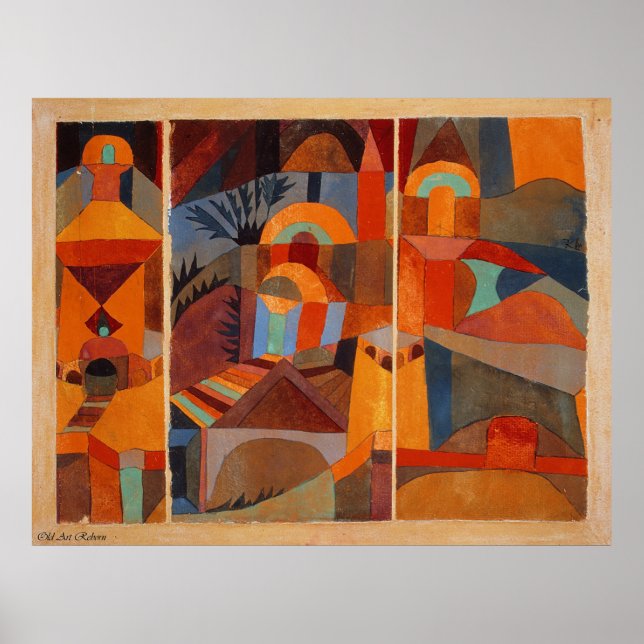 Póster Jardín del Templo de Paul Klee (Frente)