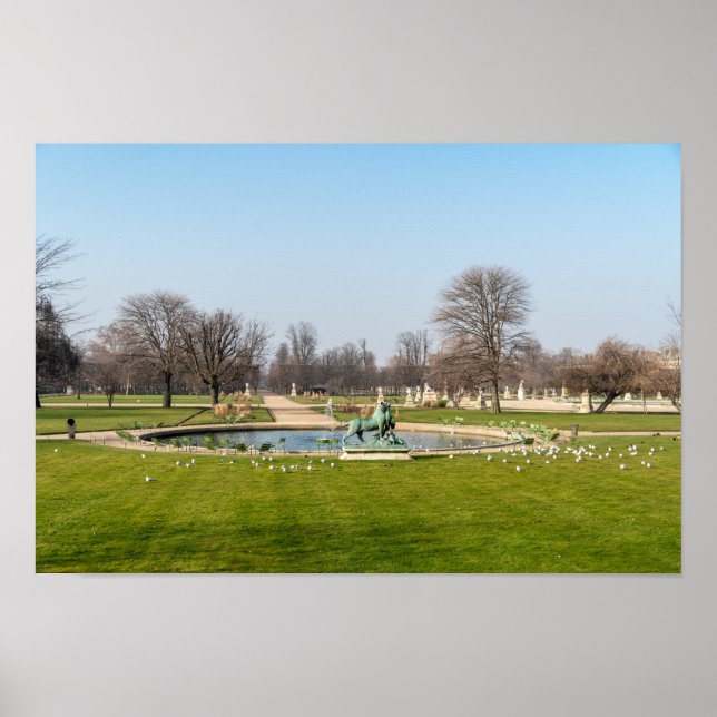 Póster Jardin des Tuileries en invierno - París (Frente)