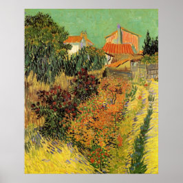 Póster Jardín detrás de una casa de Vincent van Gogh