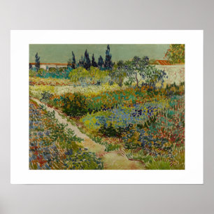 Póster Jardín en Arles (1888) por Van Gogh