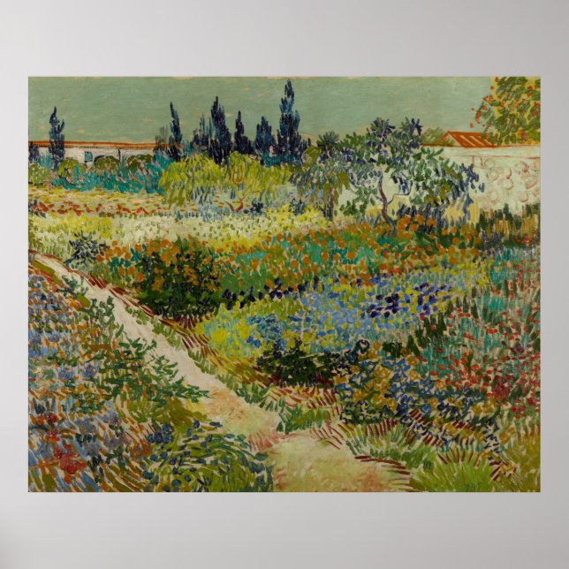 Póster Jardín en Arles por Vincent Van Gogh (Frente)
