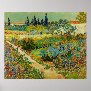 Póster Jardín en Arles por Vincent Van Gogh (1888)