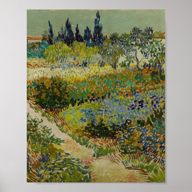 Póster Jardín en Arles - Vincent Van Gogh (Frente)