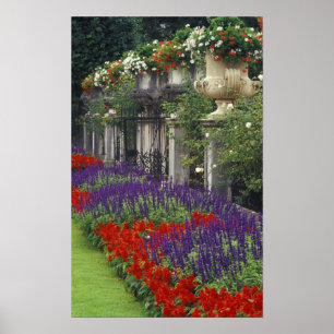 Póster Jardín en el Palacio de Mirabell, Salzburgo, Austr