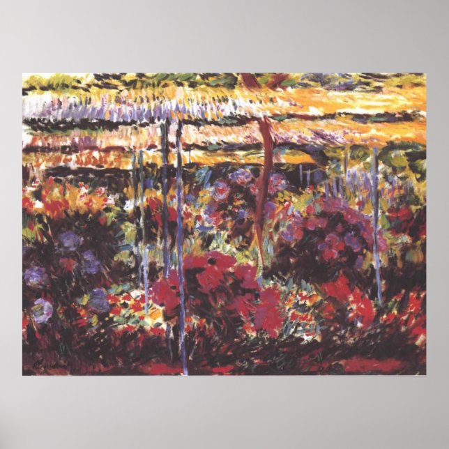 Póster Jardín en Giverny - Claude Monet - c1900 (Frente)