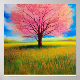 Póster Jardín en Poster de primavera